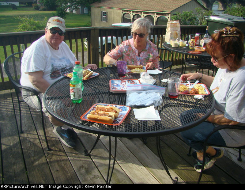 Dogs on the deck